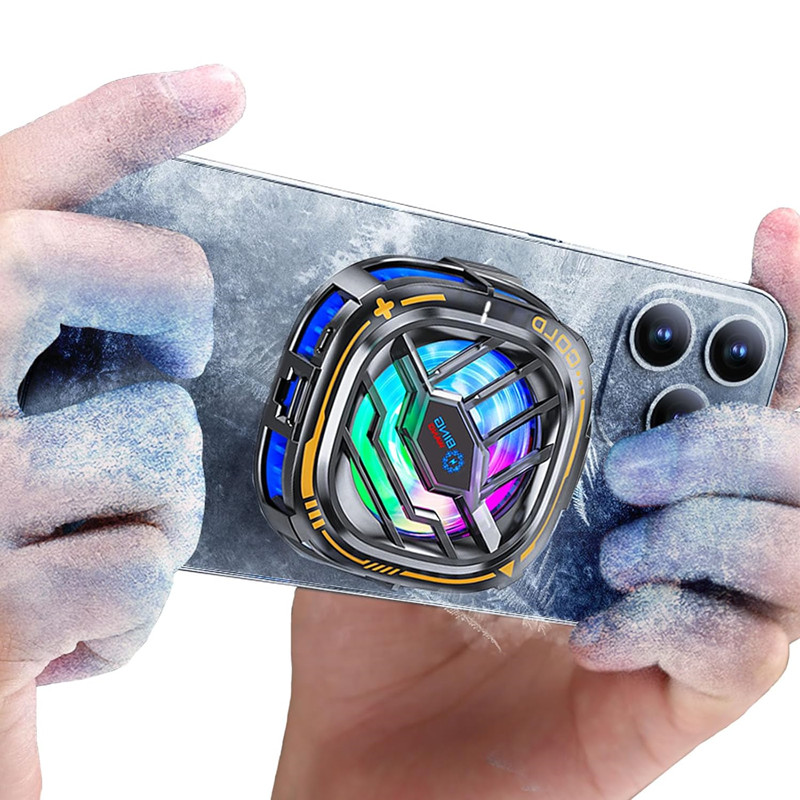 Gaming Accessories Ipad - Magnetic RGB Phone Cooling Fan with