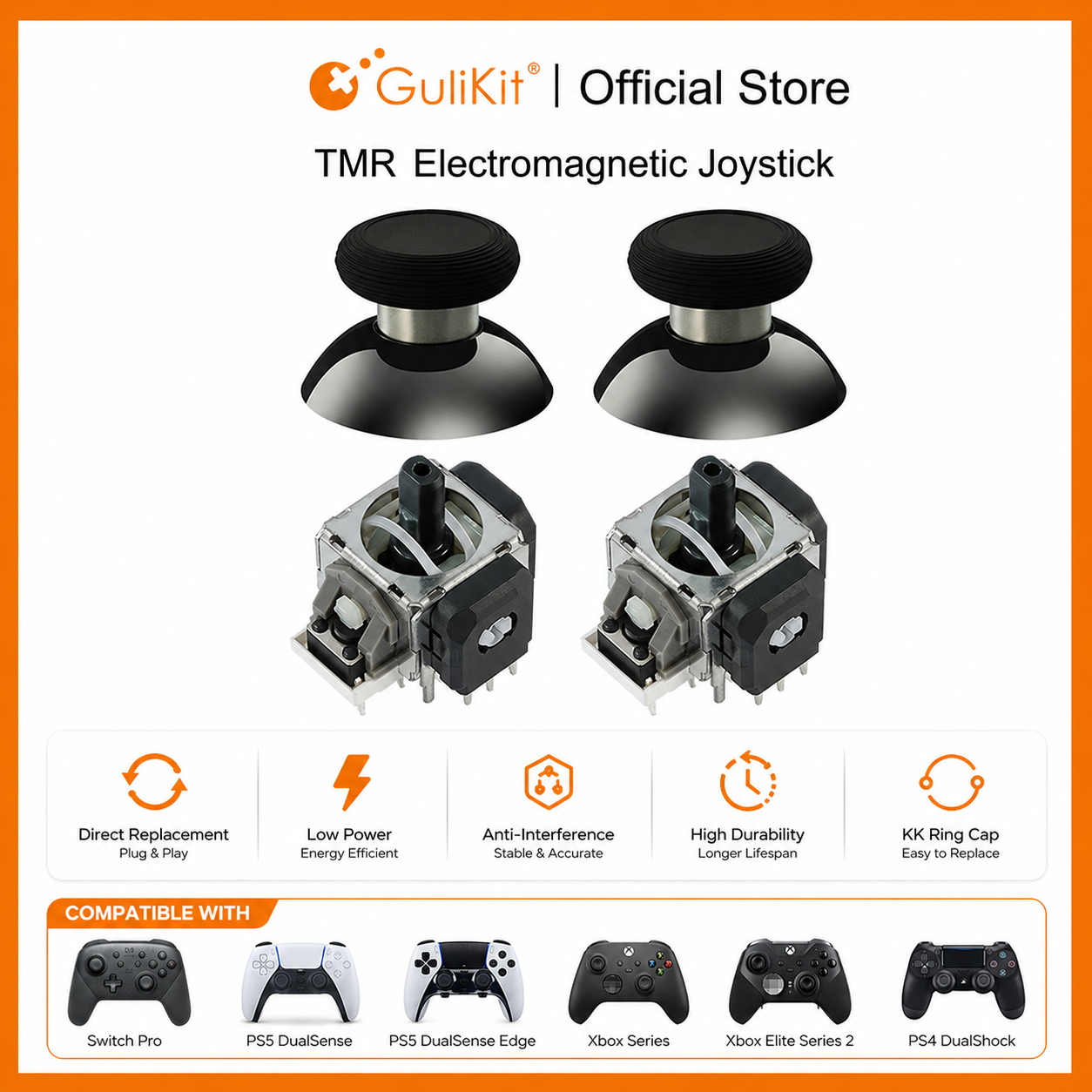 Gaming Accessories Kit - GuliKit TMR Joystick with Stick Cap