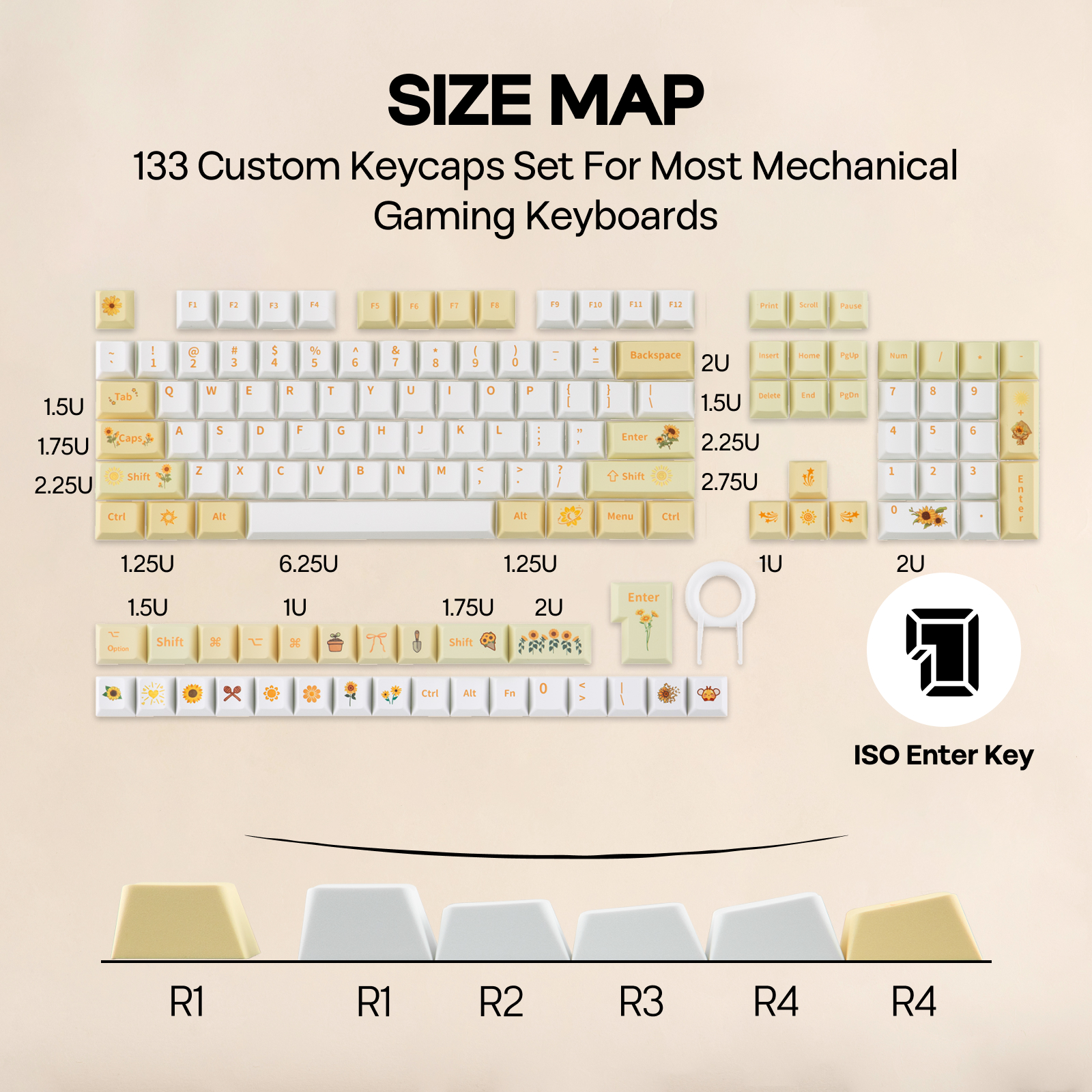 EPOMAKER Sunflower Keycaps Set - Gaming Set Accessories recensione e prezzo