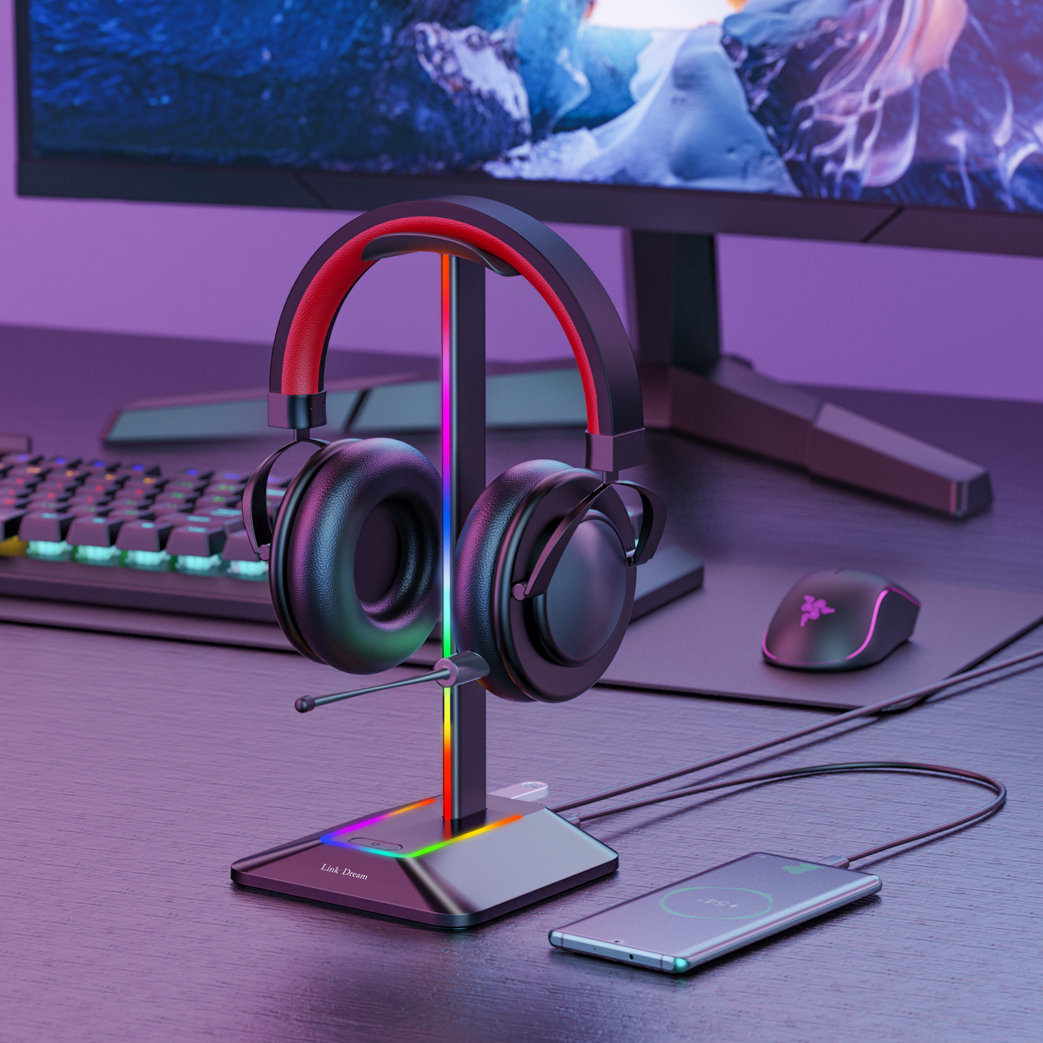 New Bee Z8 RGB Headphones Stan - Gaming Accessories Setup recensione e prezzo