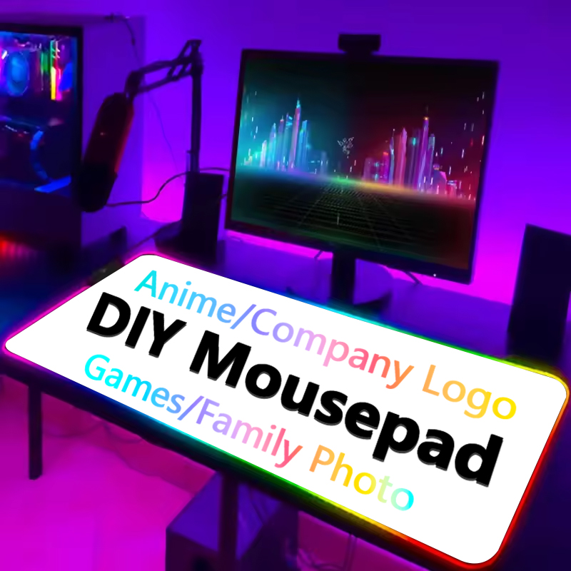 DIY Custom RGB Mouse Pad Large - Gaming Accessories Logo recensione e prezzo