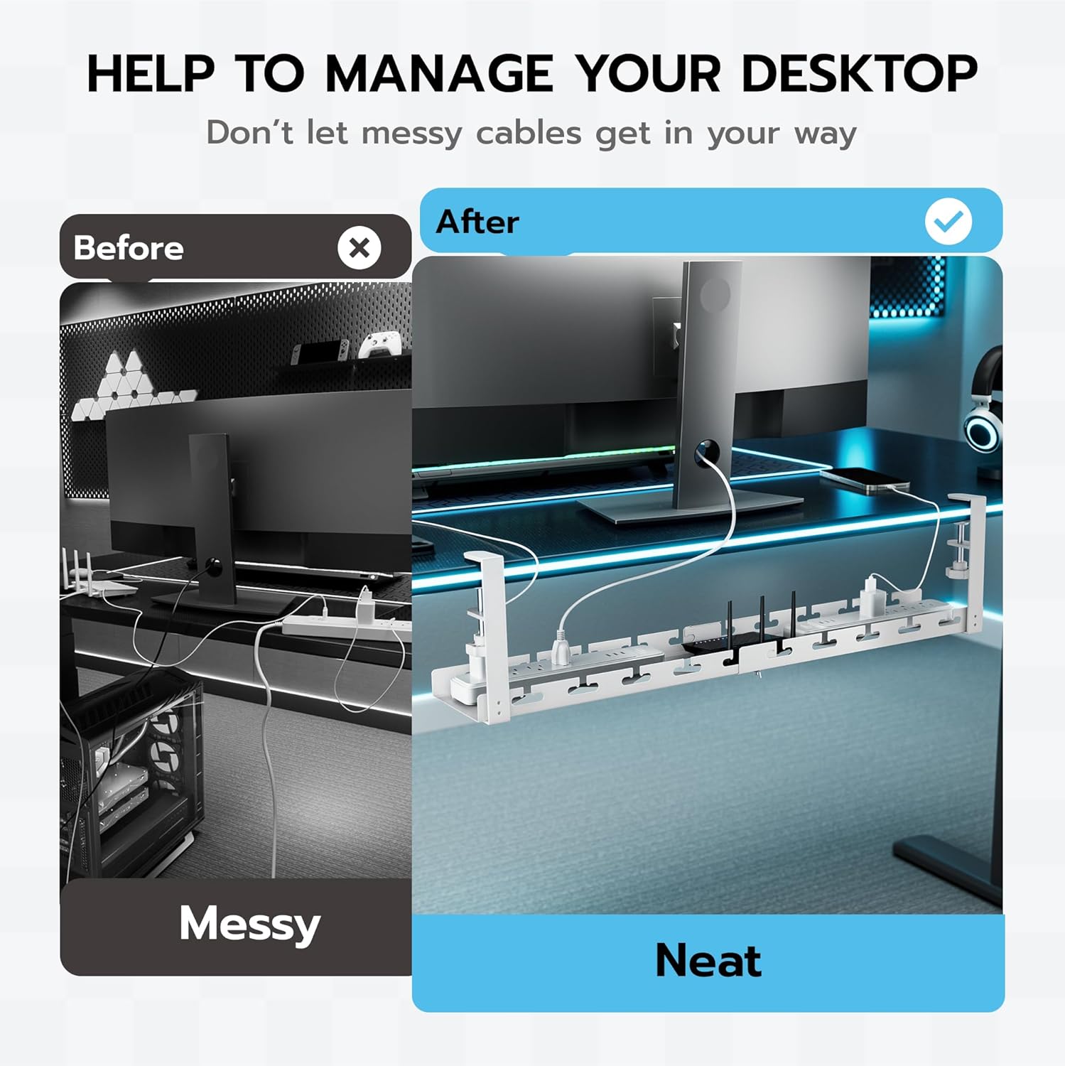 Extendable Under Desk Cable Ma - Gaming Accessories Organizer recensione e prezzo